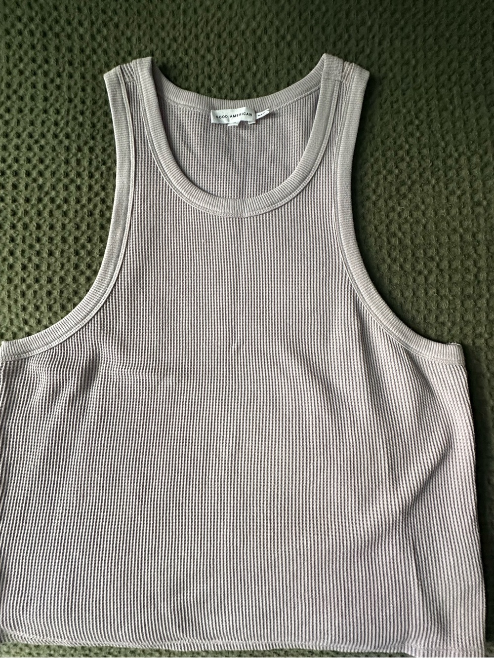 Good American Ribbed Tank Top - Light Mauve